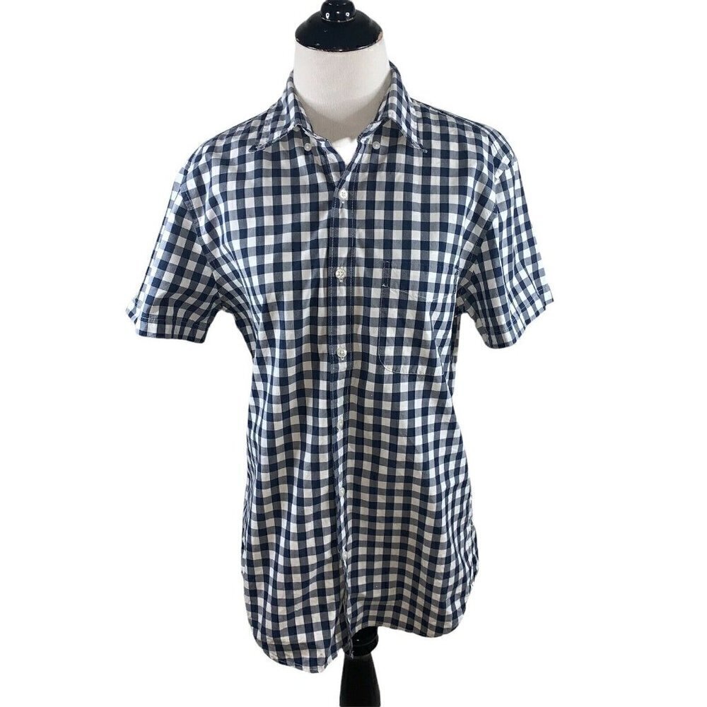 J. Crew Men's S Small Button Down Shirt Classic Fit 100% Cotton Buffalo Plaid